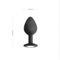 PLUG ANAL BIJOU MIXTE EN SILICONE DE LA MARQUE BE HAPPY TAILLE M 