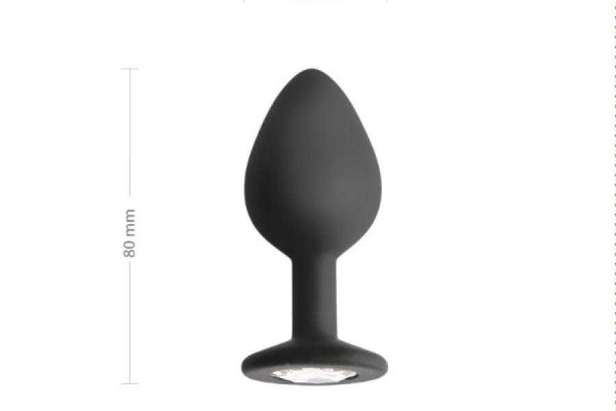 PLUG ANAL BIJOU MIXTE EN SILICONE DE LA MARQUE BE HAPPY TAILLE M 