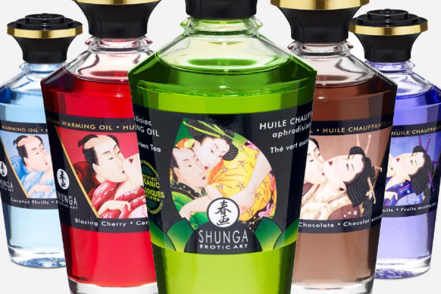 HUILE DE MASSAGE APHRODISIAQUE CHAUFFANTE ET COMESTIBLE DE SHUNGA 